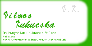 vilmos kukucska business card